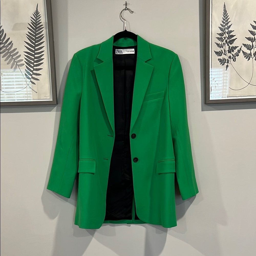 Zara Bright Green Blazer